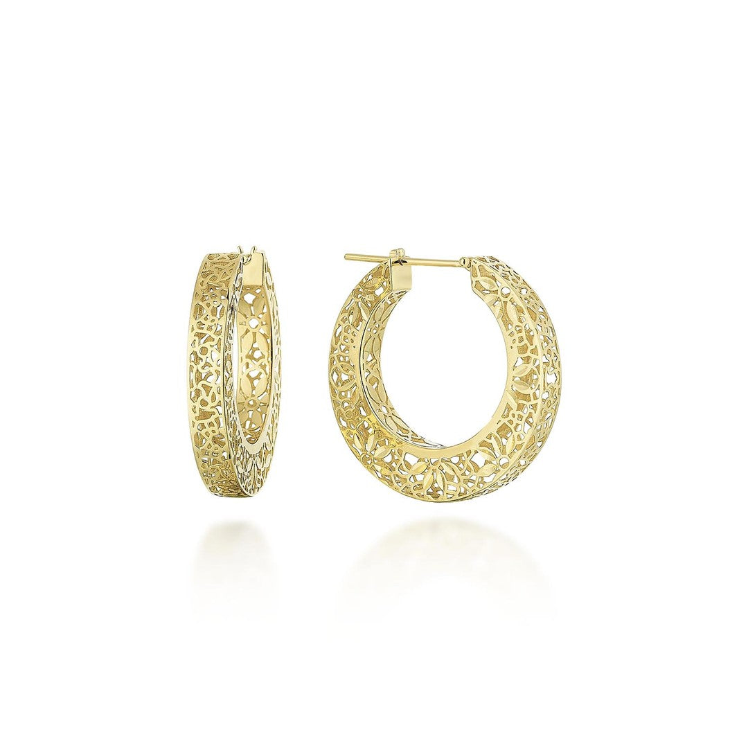 Örgü Halka Altın Küpe