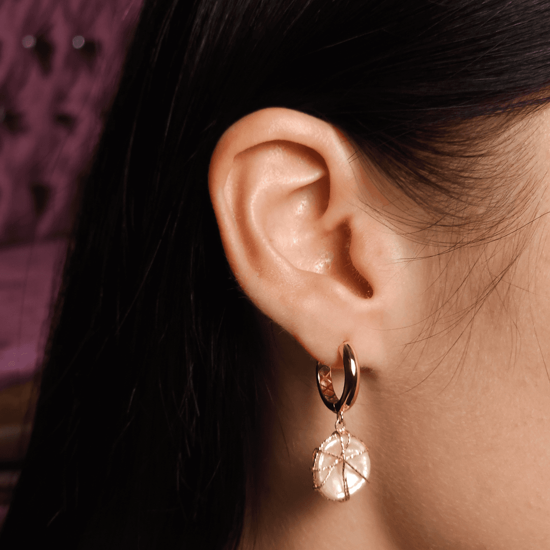 Zarif İnci Altın Küpe