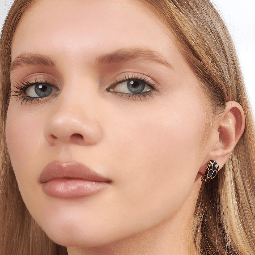 Serpente Zarif Yılan Altın Küpe