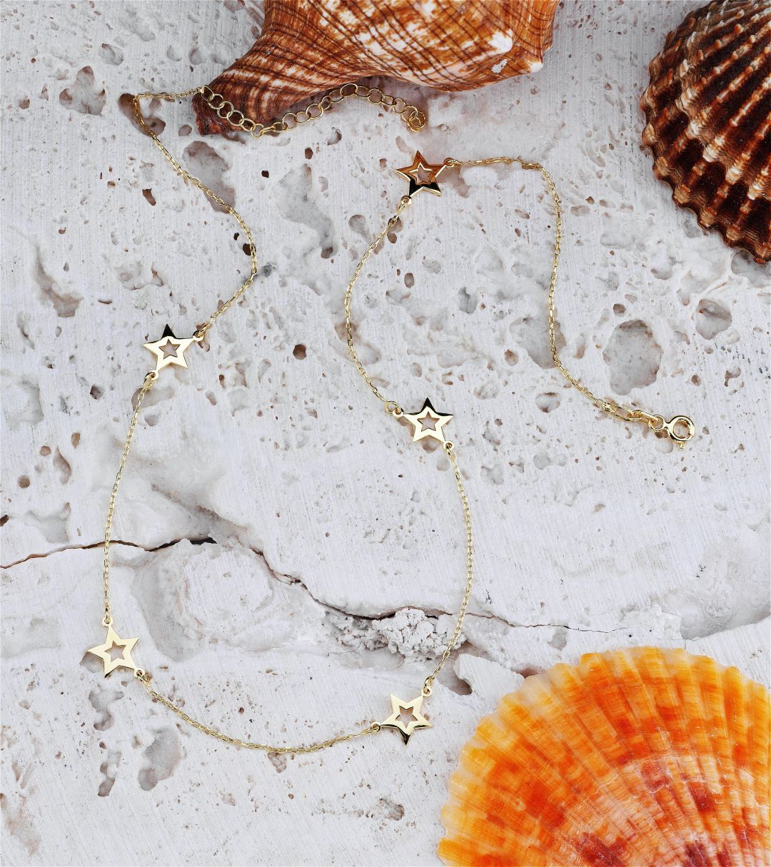 Beş Yıldız Altın Kolye