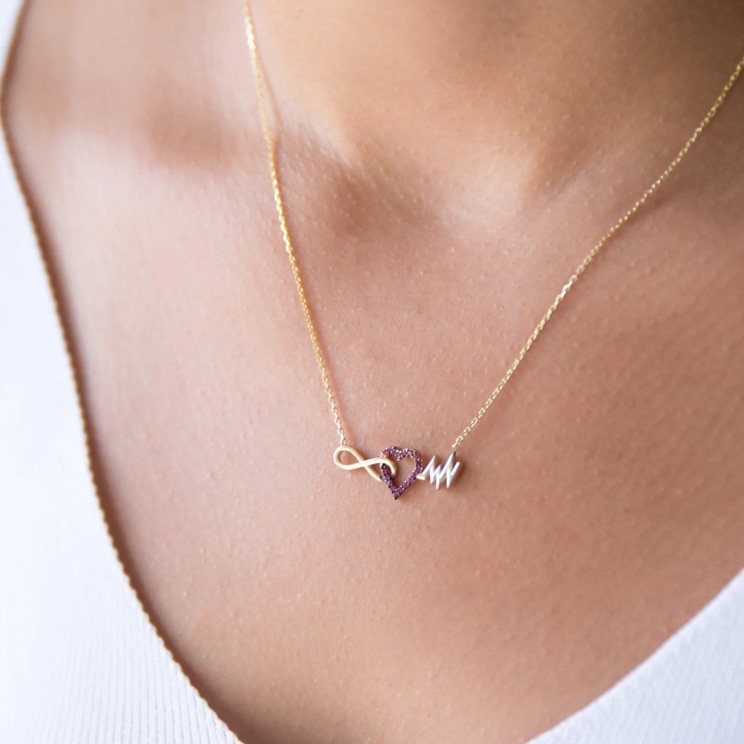 Sonsuzluk Aşk Altın Kolye