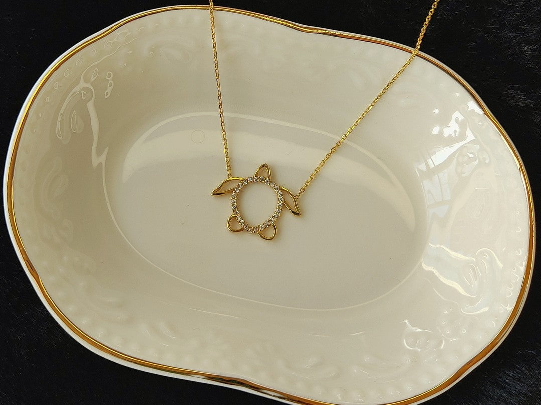 Kaplumbağa Altın Kolye