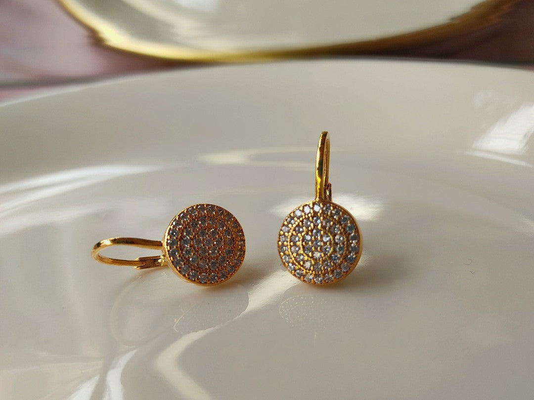 Şık Lever-Back Altın Küpe