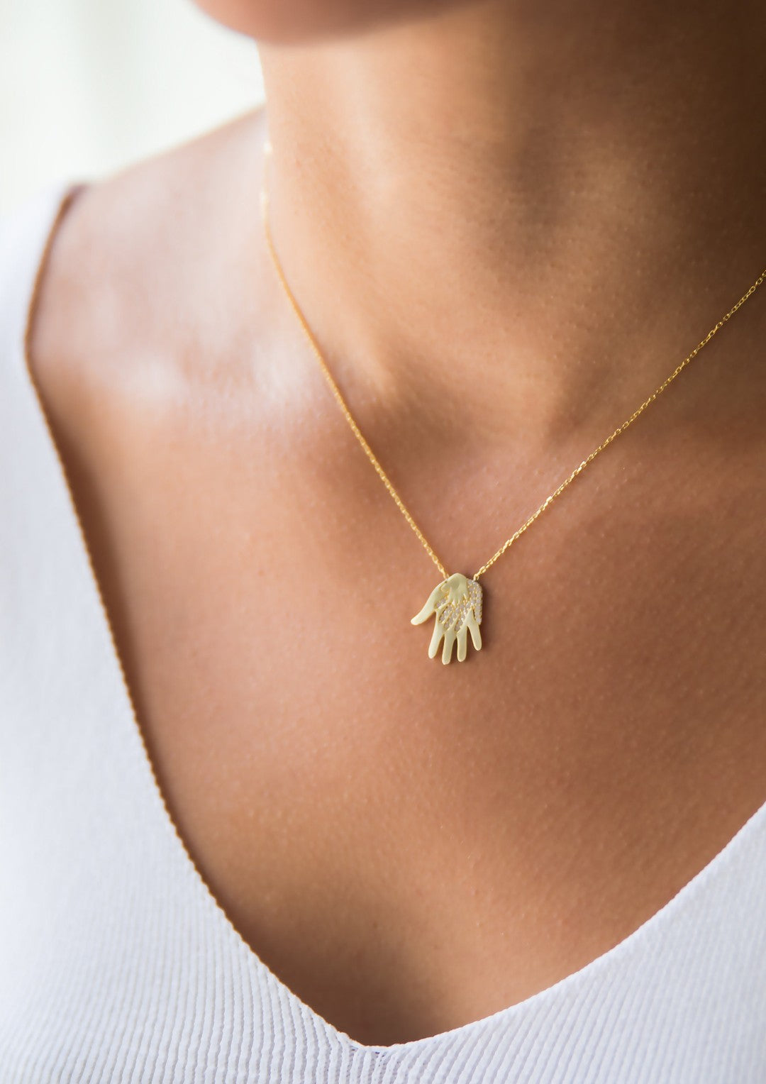 Anne Ve Çocuk Altın Kolye