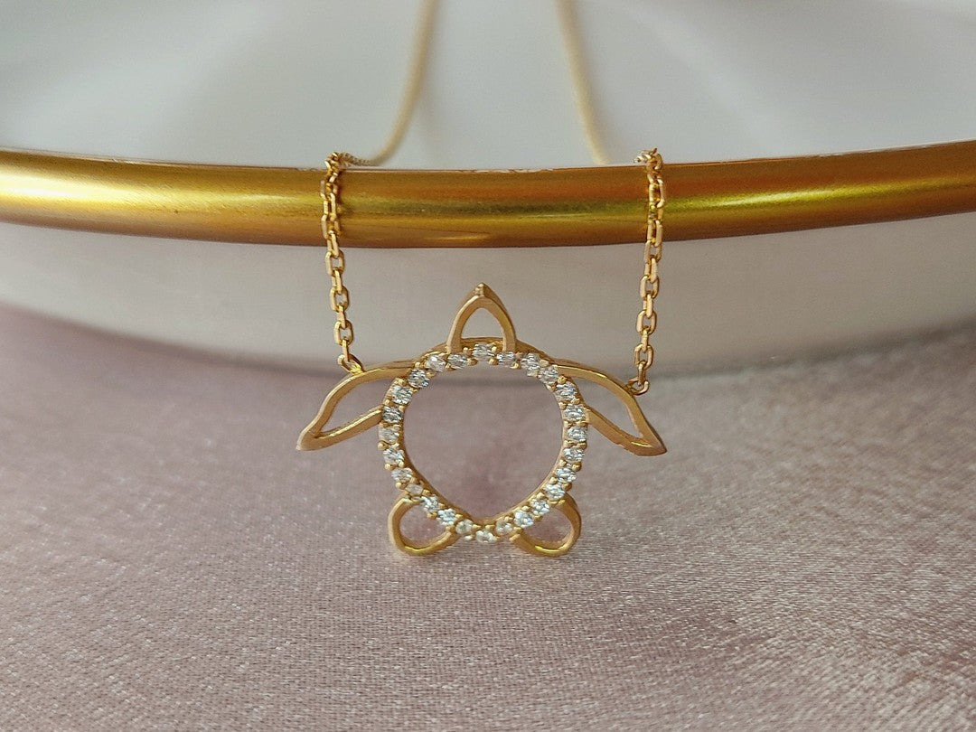 Kaplumbağa Altın Kolye