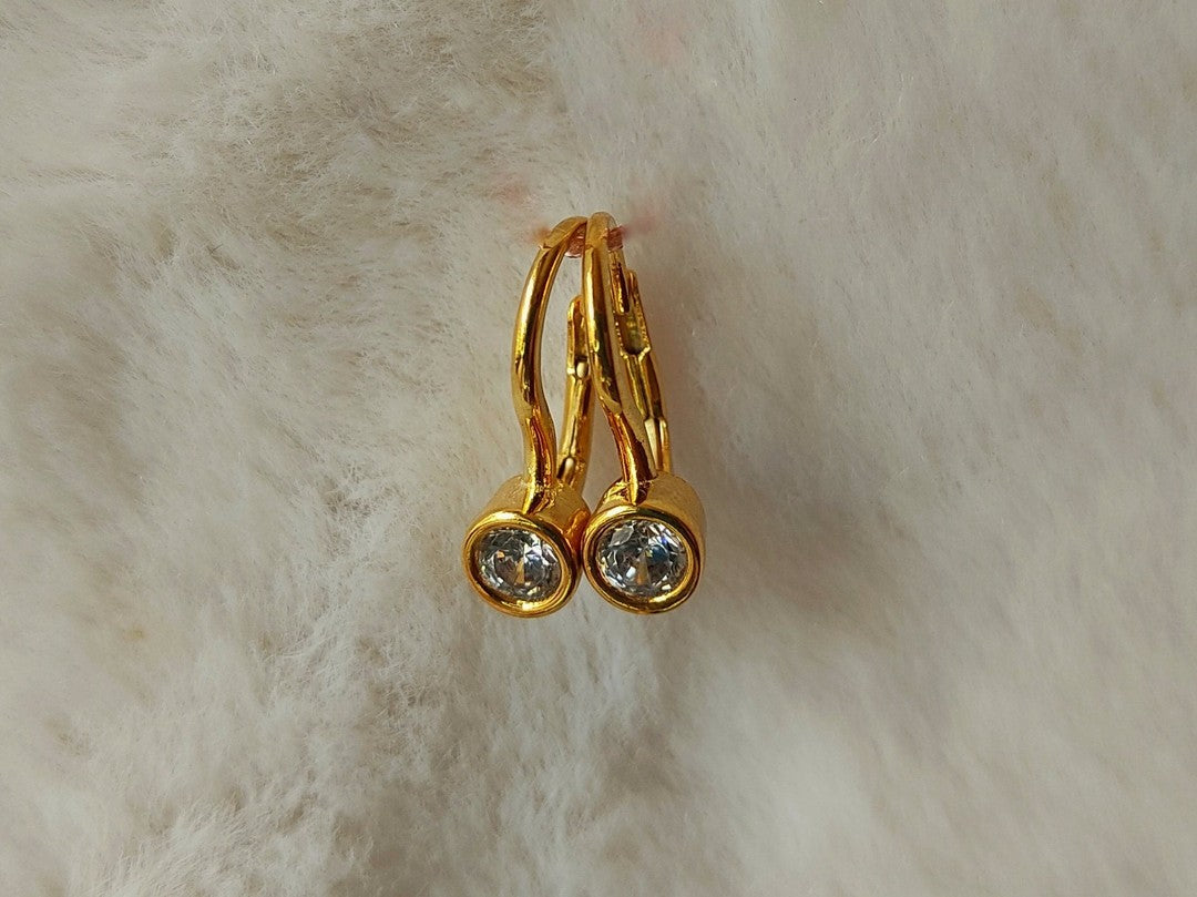 Zarif Lever-Back Altın Küpe