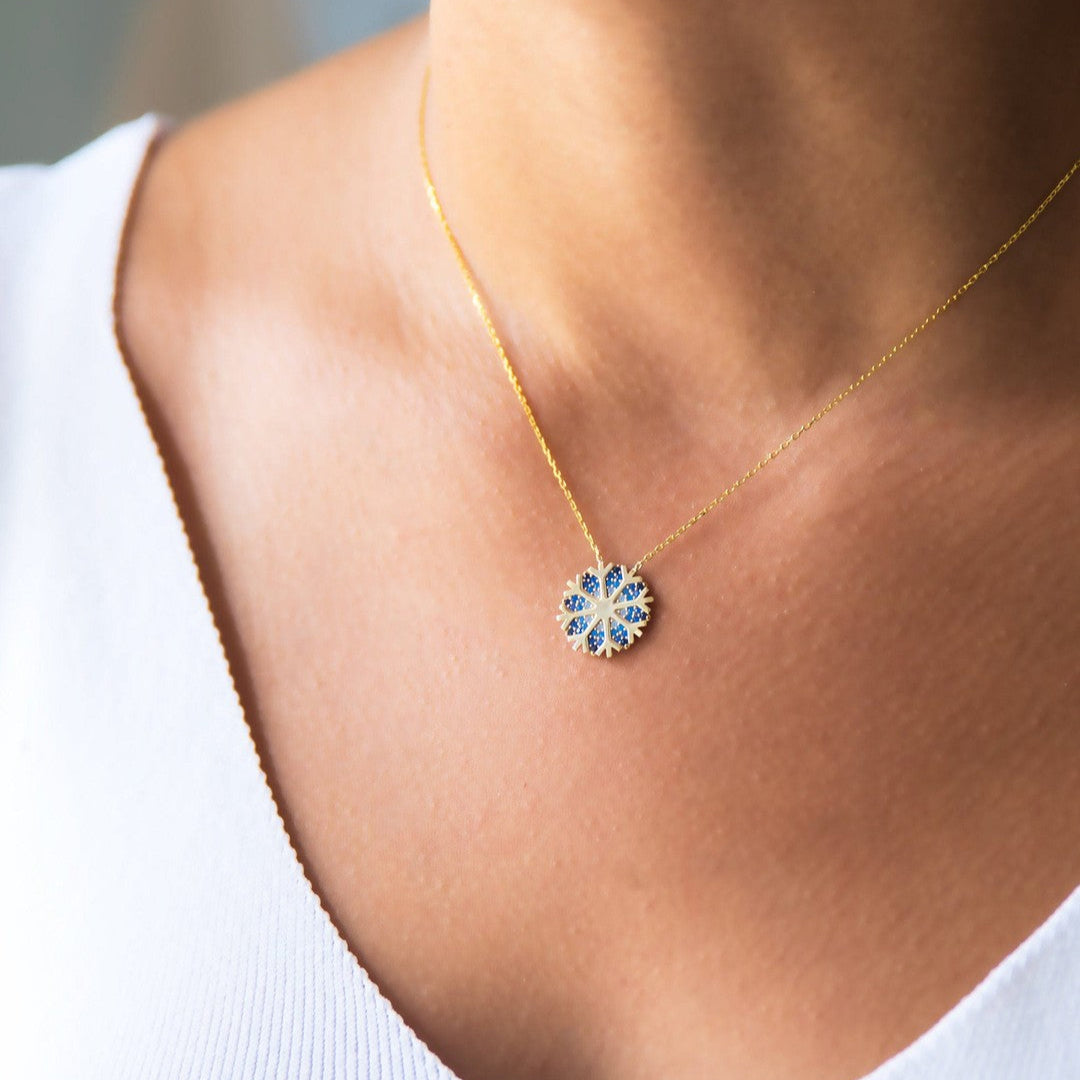 Kar Tanesi Altın Kolye