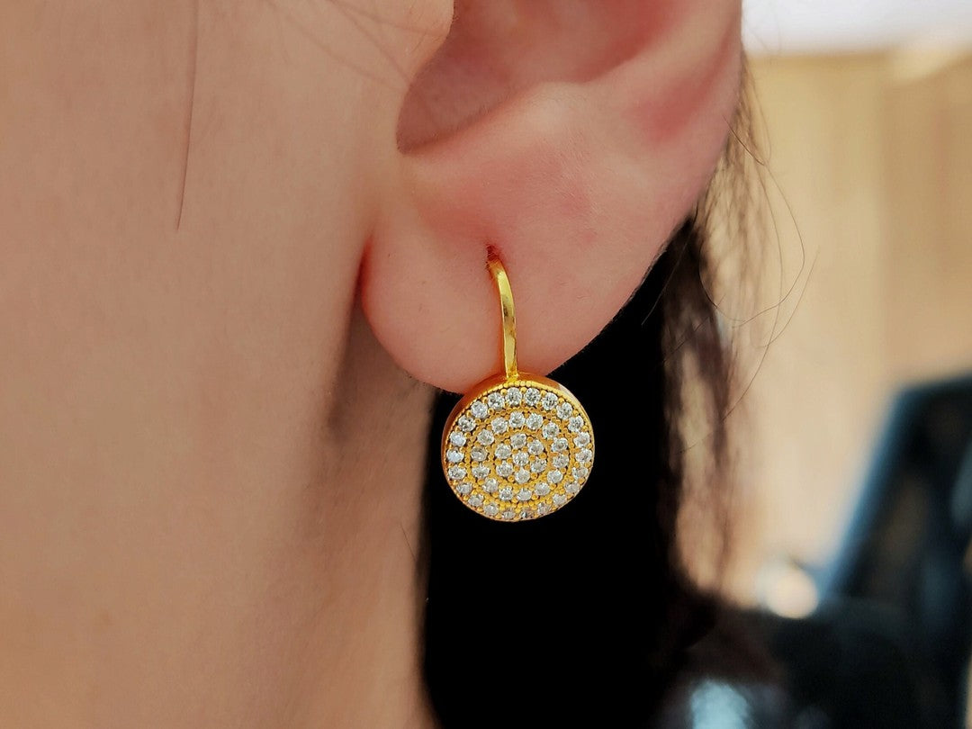 Şık Lever-Back Altın Küpe