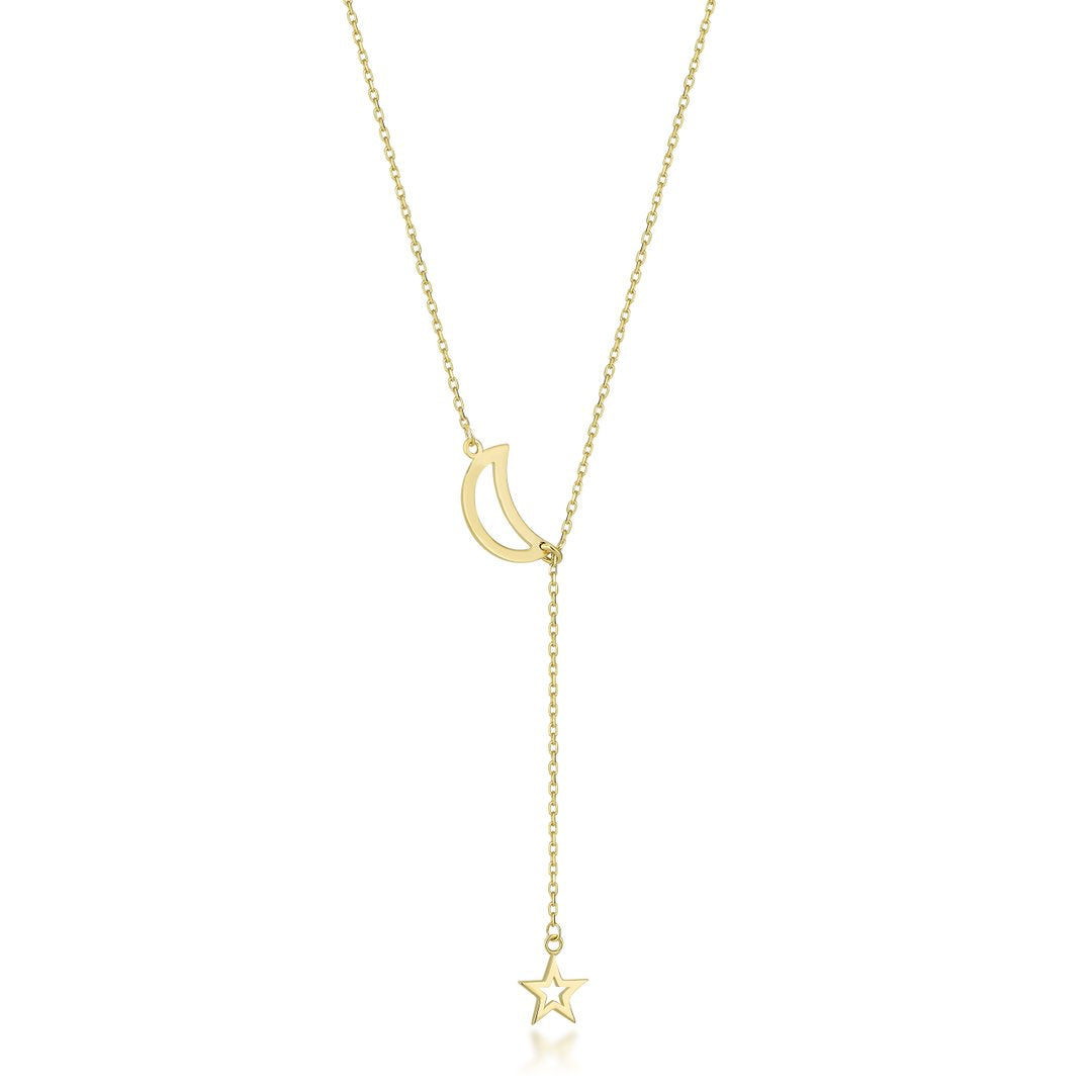 Ay Ve Yıldız Altın Kolye